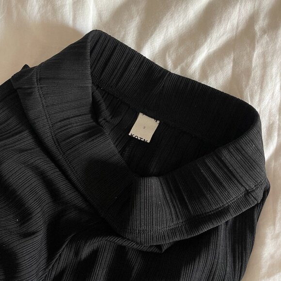 *SOLD* KOTN Ribbed Flared Stretchy Pants - Picture 4 of 4